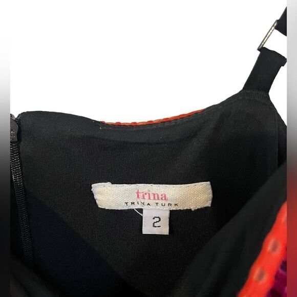 TRINA TURK Pernilla Perforated Scuba Dress 2 - Picture 4 of 7